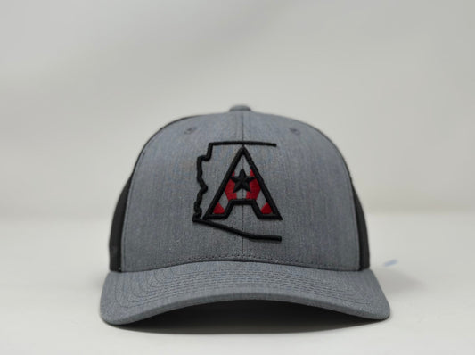 Arizoniacs Logo Heather Grey/Black Trucker Cap