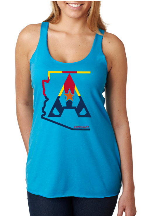Arizoniacs Logo - 4-Color Turquoise Women's Tank