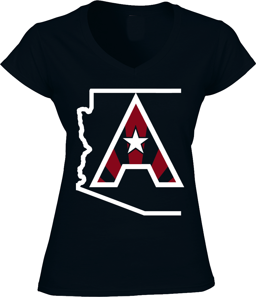 Arizoniacs Logo - Black and White Women's V-neck