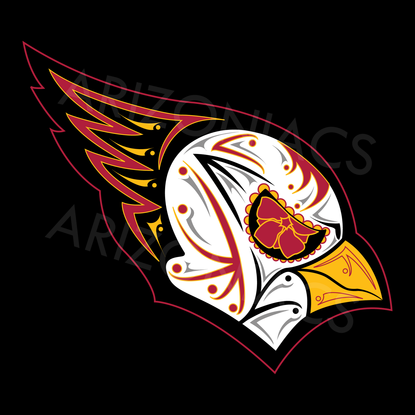Cardinal Skull Head