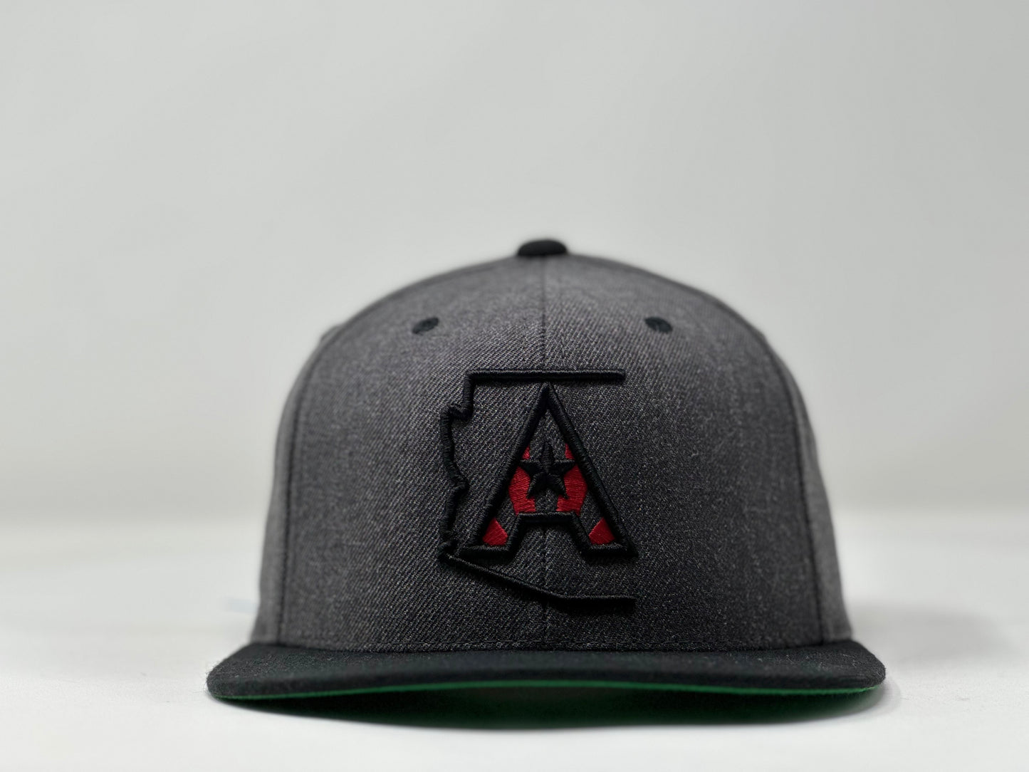 Arizoniacs Logo Flatbill Snapback Cap - Grey/Black