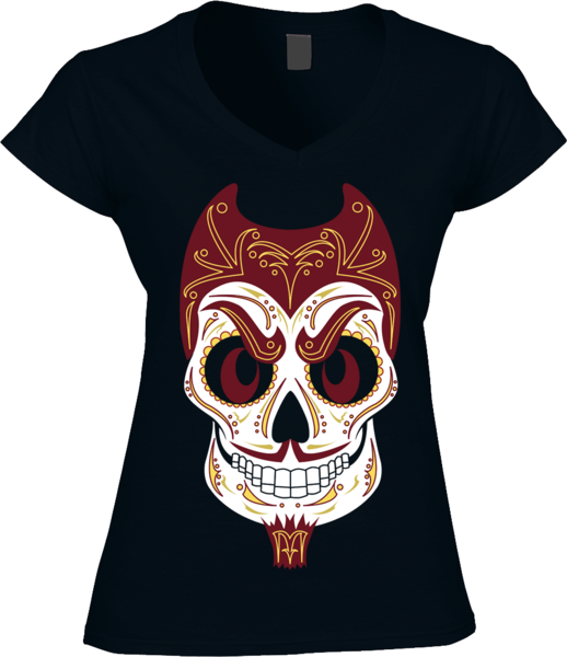 Devil Sugar Skull Tees (Black)