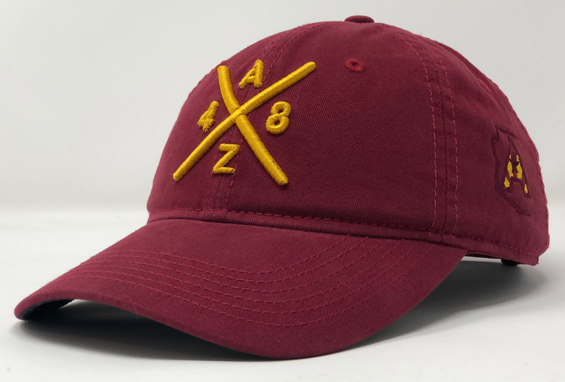 AZ48 Compass Dad Hat - Maroon/Gold