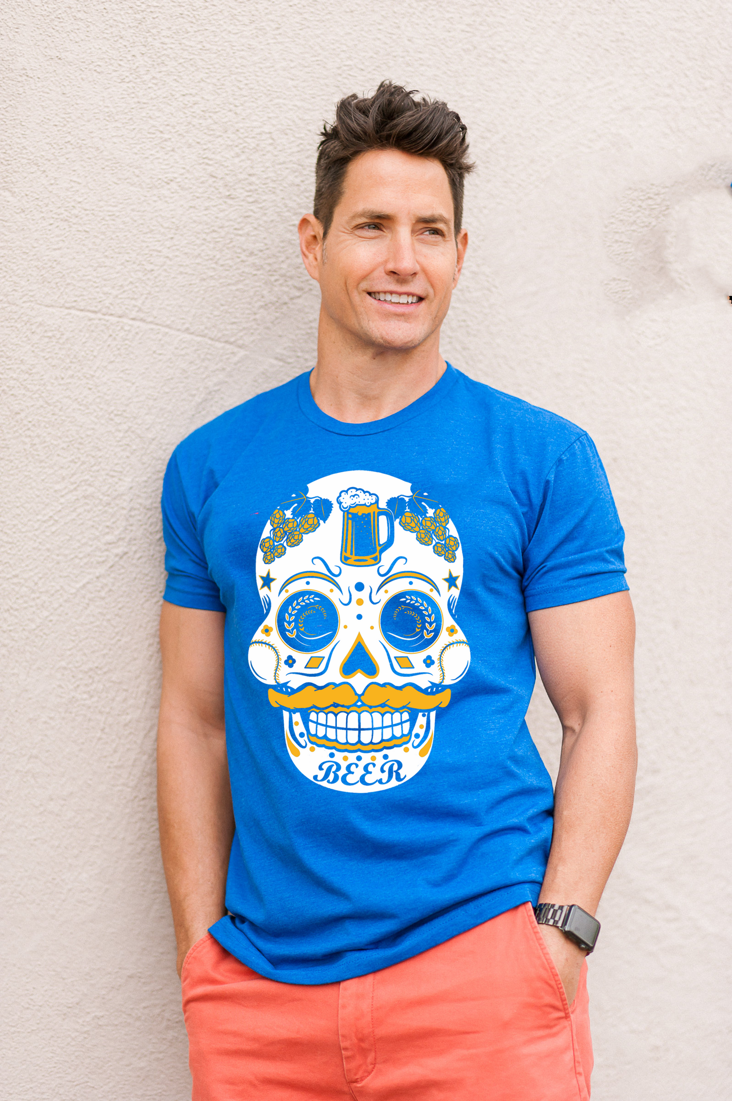 Beer Sugar Skull - Tees & Tanks (various colors)