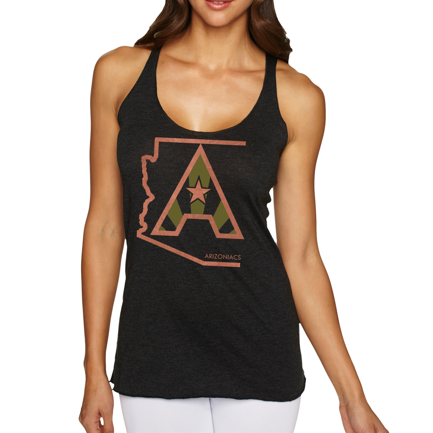 Arizoniacs Logo - Copper and Cactus  Women's Tank