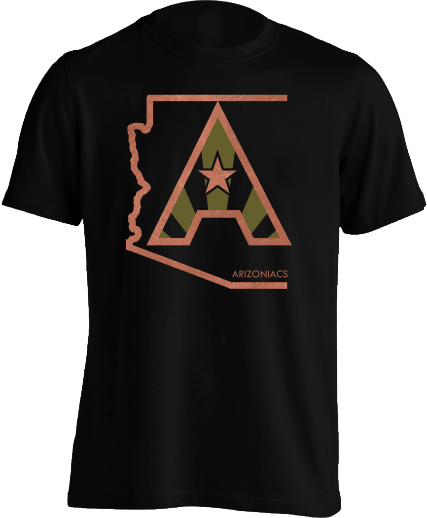 Arizoniacs Logo - Men's Copper and Cactus