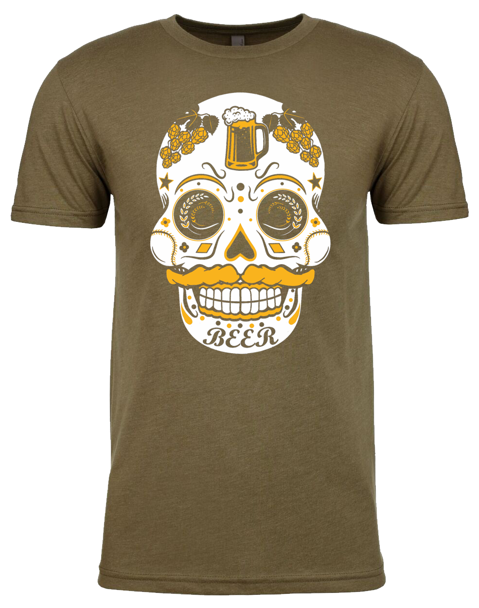 Beer Sugar Skull - Tees & Tanks (various colors)