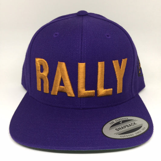 Rally Cap Flatbill Snapback Cap - Purple/Copper