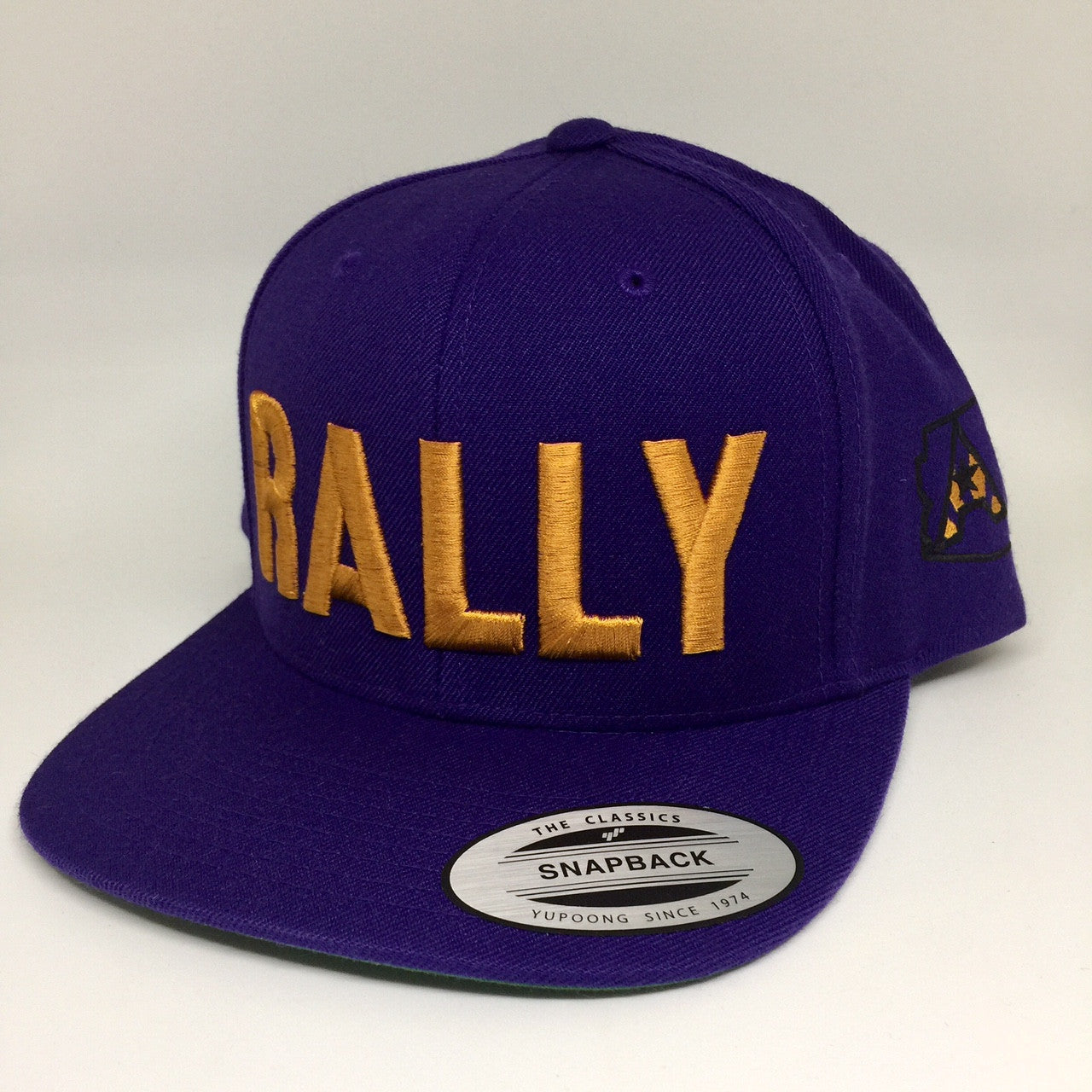 Rally Cap Flatbill Snapback Cap - Purple/Copper