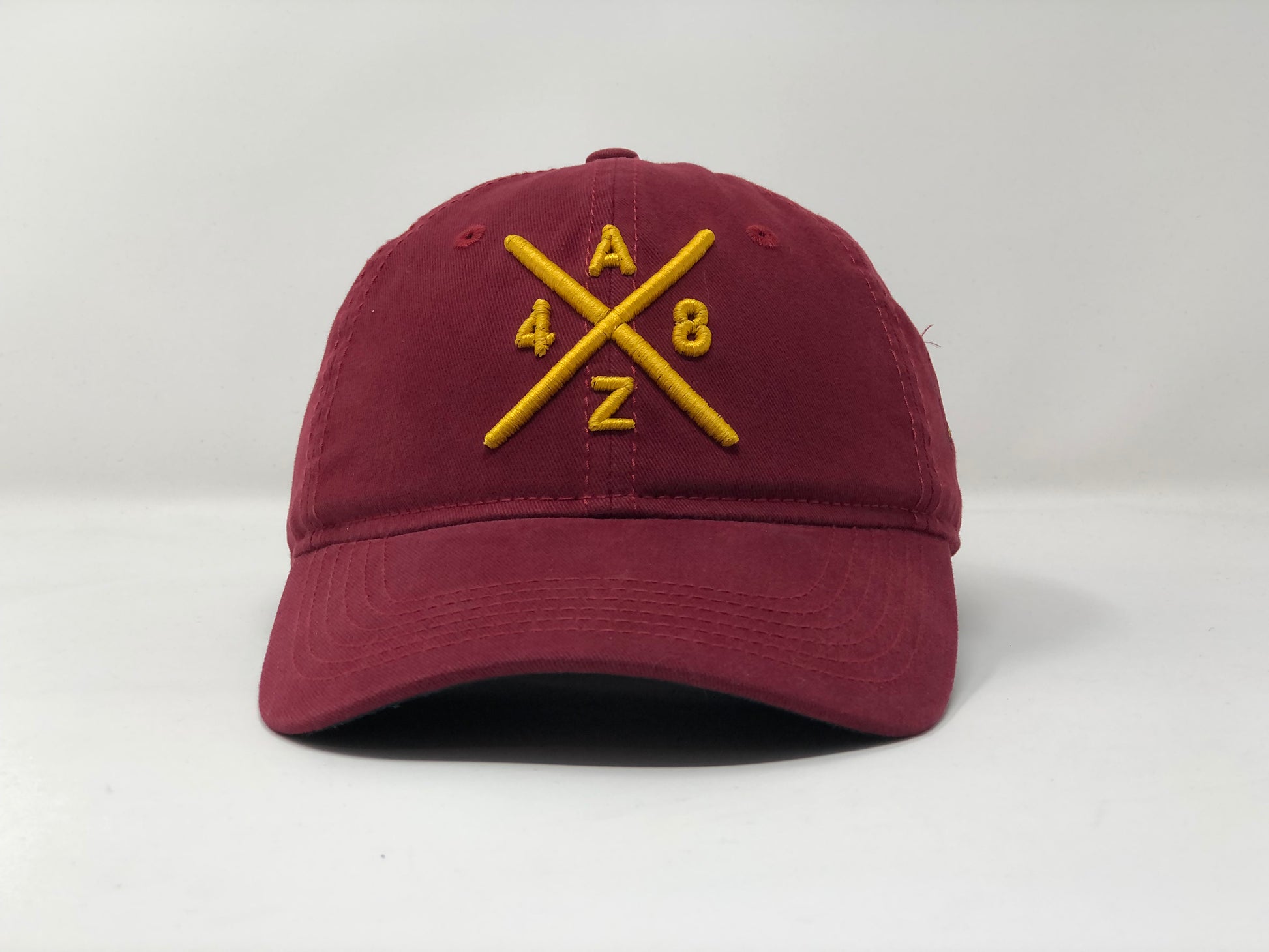 AZ48 Compass Dad Hat - Maroon/Gold