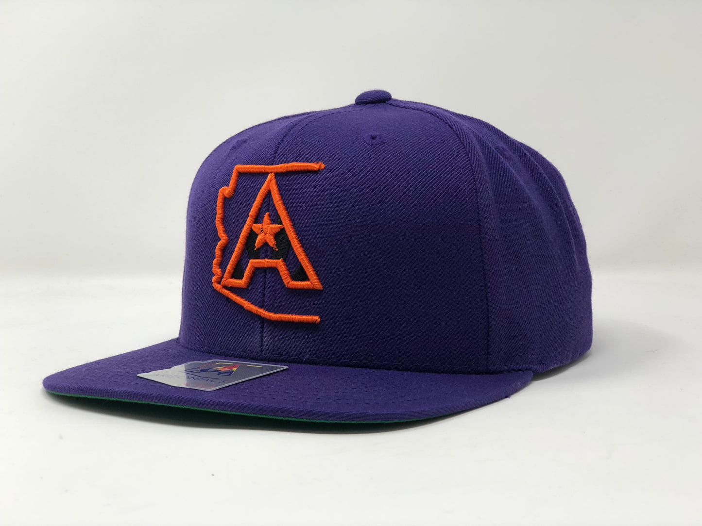 Arizoniacs Logo Flatbill Snapback Cap - Purple/Orange
