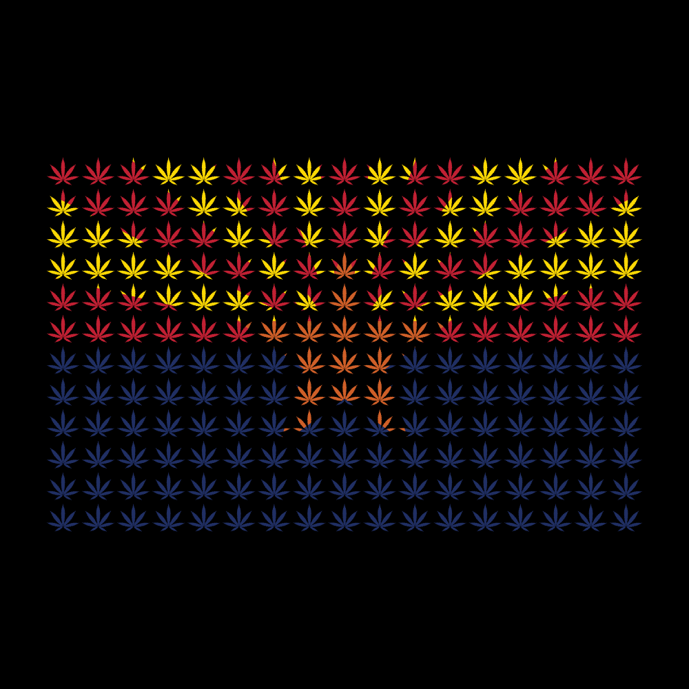 Arizona Flag Marijuana Leaf